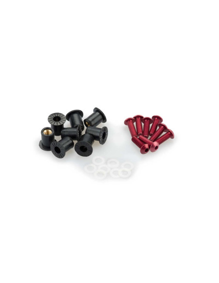 Puig kit vis anodisees m5 pour pare-brise couleur rouge
