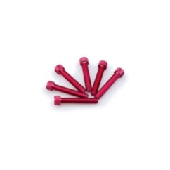 PUIG KIT VIS ANODIZZATE ROUGE - COD. 0516R - Testa cilindrica, cava esagonale. Blister da 6 pezzi. Misura M8 x 45 mm.