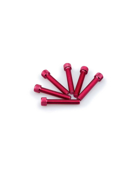 Kit de vis anodisees Puig M8 pour pare-brise couleur rouge