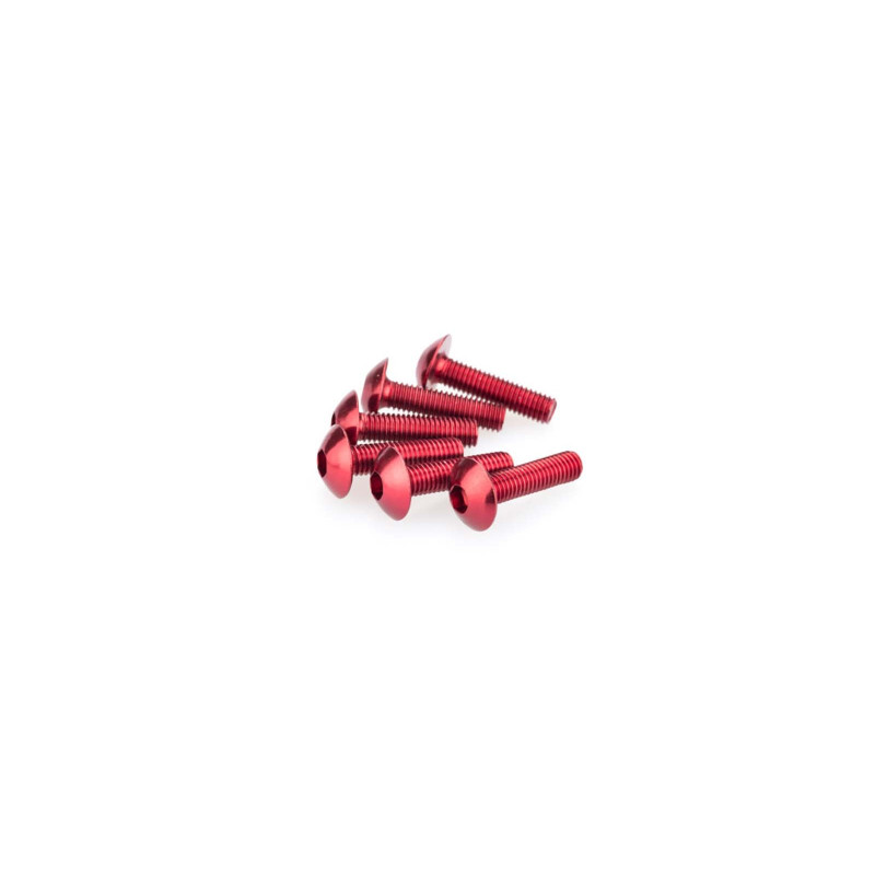 Kit de tornillos anodizados Puig M5 para parabrisas color rojo