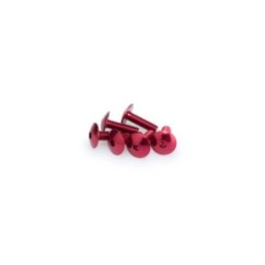 PUIG KIT VIS ANODIZZATE ROUGE - COD. 0657R - Testa tonda, cava esagonale. Blister da 6 pezzi. Misura M6 x 20 mm.