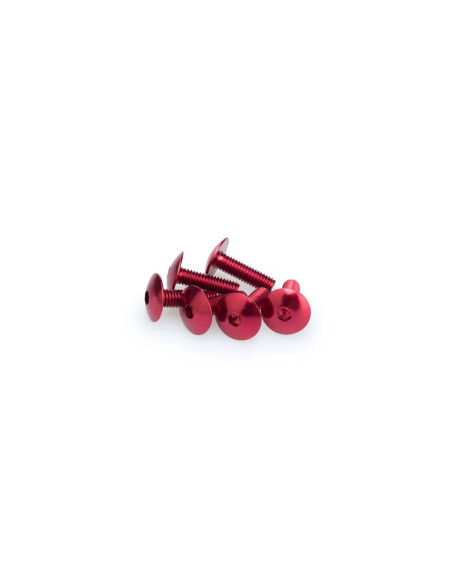 Kit de tornillos anodizados Puig M6 para parabrisas color rojo