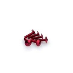 PUIG RED ANODIZED SCREWS KIT - COD. 0689R - Round head, hexagon socket. Blister of 6 pieces. Size M6 x 25mm.