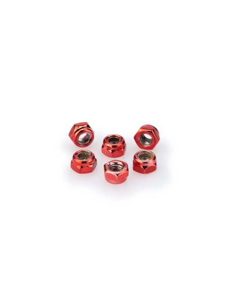 Kit de tornillos anodizados Puig M5 para parabrisas color rojo