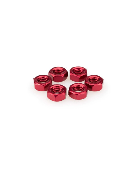 Kit de tornillos anodizados Puig M6 para parabrisas color rojo