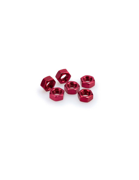 Kit de tornillos anodizados Puig M8 para parabrisas color rojo