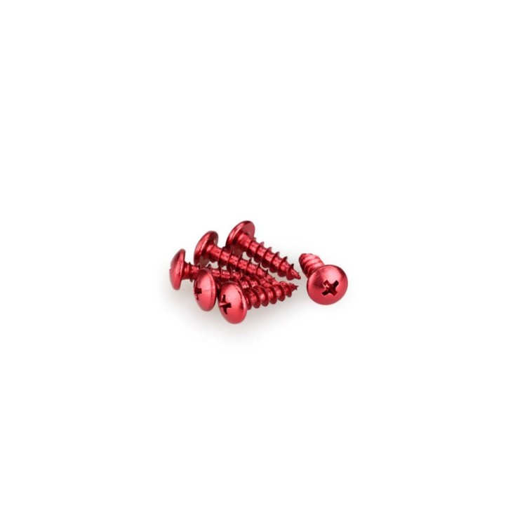 PUIG RED ANODIZED SCREWS KIT - COD. 2542R - In anodized aluminum with steel head. Blister of 6 pieces. Size M6 x 20