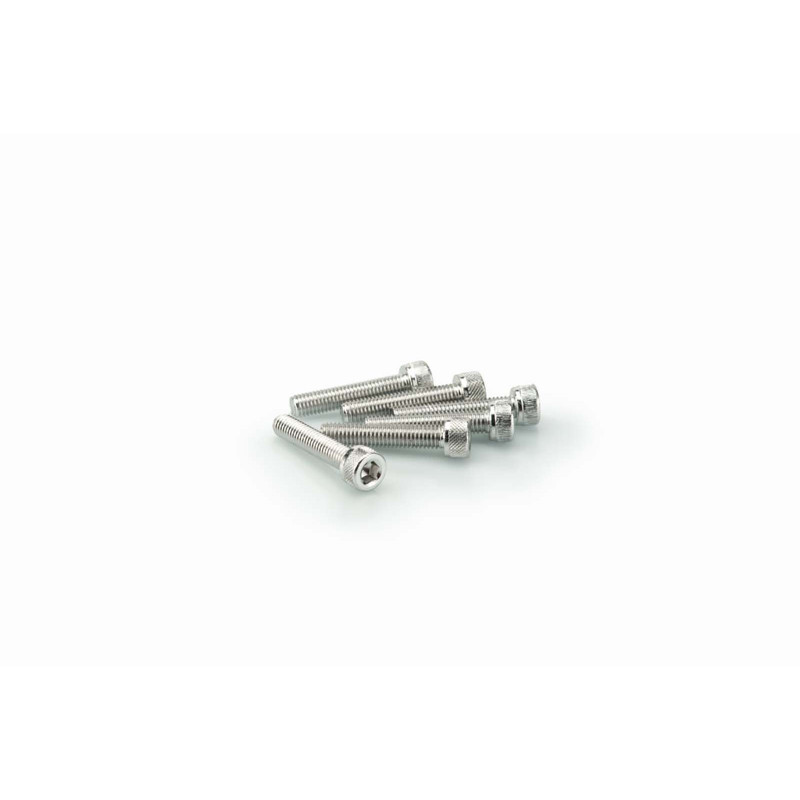 Kit de tornillos anodizados Puig M5 para parabrisas color plata