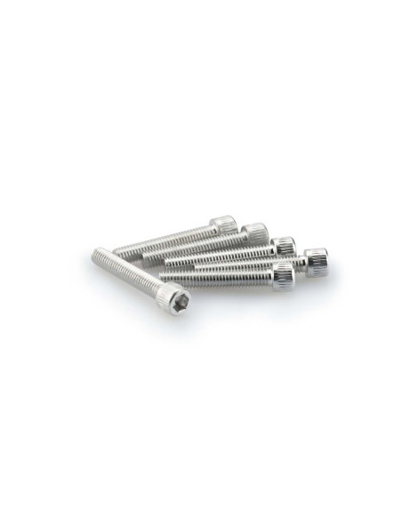 Kit de tornillos anodizados Puig M6 para parabrisas color plata