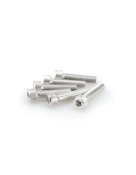 Kit de tornillos anodizados Puig M8 para parabrisas color plata