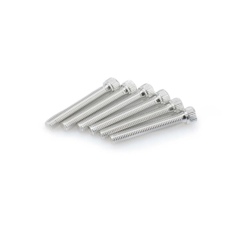 Kit de tornillos anodizados Puig M8 para parabrisas color plata