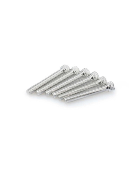 Kit de tornillos anodizados Puig M8 para parabrisas color plata