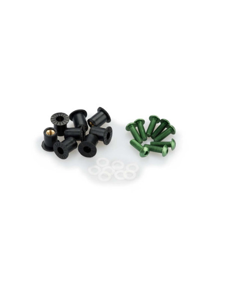 Kit de vis anodisees Puig M5 pour pare-brise couleur verte