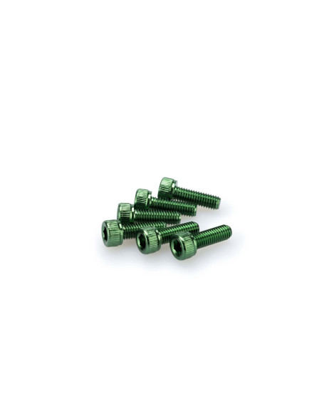 Kit de vis anodisees Puig M5 pour pare-brise couleur verte