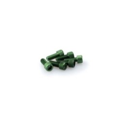 PUIG GREEN ANODIZED SCREWS KIT - COD. 0363V - Cylindrical head, hexagon socket. Blister of 6 pieces. Size M6 x 15mm.