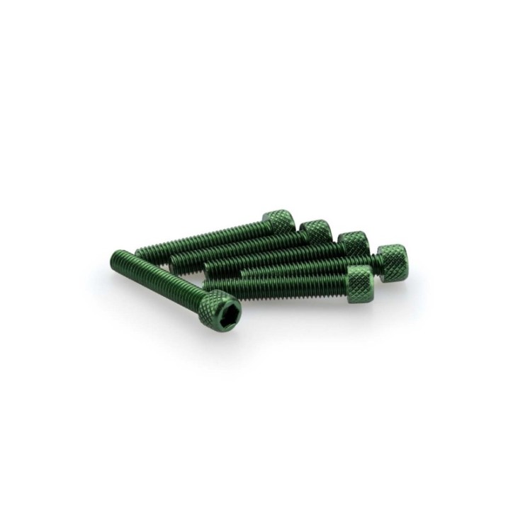 PUIG KIT DE TORNILLOS ANODIZADOS VERDE - COD. 0346V - Cabeza cilIndrica, casquillo hexagonal. BlIster de 6 piezas. TamaNo M6 x