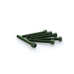 PUIG KIT DE TORNILLOS ANODIZADOS VERDE - COD. 0370V - Cabeza cilIndrica, casquillo hexagonal. BlIster de 6 piezas. TamaNo M6 x 4