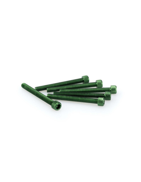 Kit de vis anodisees Puig M6 pour pare-brise couleur verte