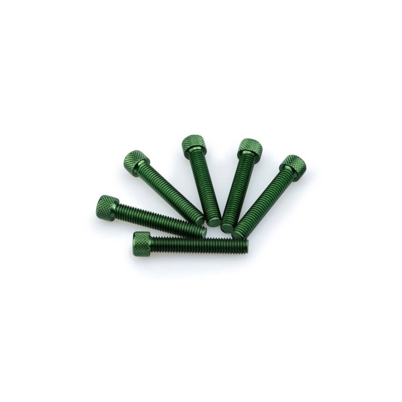 PUIG KIT DE TORNILLOS ANODIZADOS VERDE - COD. 0516V - Cabeza cilIndrica, casquillo hexagonal. BlIster de 6 piezas. TamaNo M8 x 4