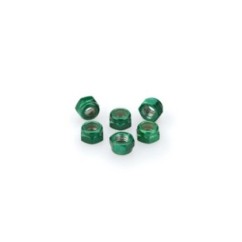 PUIG KIT DE TORNILLOS ANODIZADOS VERDE - COD. 0735V - Tuercas autoblocantes de aluminio anodizado. BlIster de 6 piezas. TamaNo M