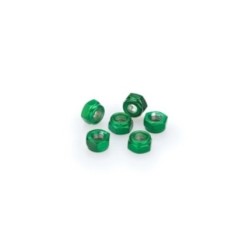 PUIG KIT DE TORNILLOS ANODIZADOS VERDE - COD. 0736V - Tuercas autoblocantes de aluminio anodizado. BlIster de 6 piezas. TamaNo M