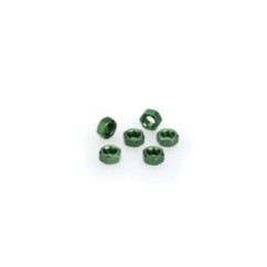 PUIG KIT DE TORNILLOS ANODIZADOS VERDE - COD. 0763V - Tuercas de aluminio anodizado. BlIster de 6 piezas. TamaNo M5.