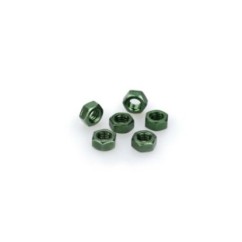 PUIG KIT DE TORNILLOS ANODIZADOS VERDE - COD. 0764V - Tuercas de aluminio anodizado. BlIster de 6 piezas. TamaNo M6.