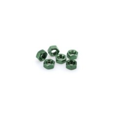 PUIG KIT DE TORNILLOS ANODIZADOS VERDE - COD. 0863V - Tuercas de aluminio anodizado. BlIster de 6 piezas. TamaNo M8.