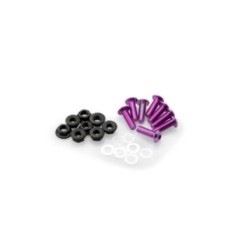 PUIG KIT DE TORNILLOS ANODIZADOS MORADO - COD. 0956L - Cabeza redonda, casquillo hexagonal, con tuercas. BlIster de 8 piezas. Ta