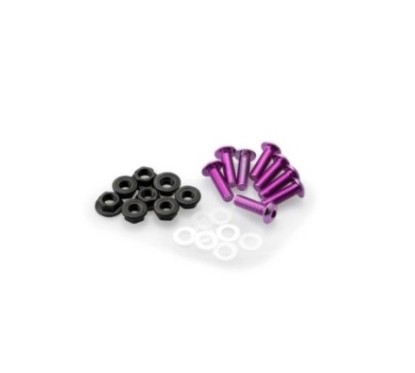 PUIG KIT DE TORNILLOS ANODIZADOS MORADO - COD. 0956L - Cabeza redonda, casquillo hexagonal, con tuercas. BlIster de 8 piezas. Ta