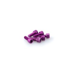 PUIG PURPLE ANODIZED SCREWS KIT - COD. 0363L - Cylindrical head, hexagon socket. Blister of 6 pieces. Size M6 x 15mm.