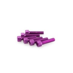 PUIG KIT DE TORNILLOS ANODIZADOS MORADO - COD. 0544L - Cabeza cilIndrica, casquillo hexagonal. BlIster de 6 piezas. TamaNo M6 x 