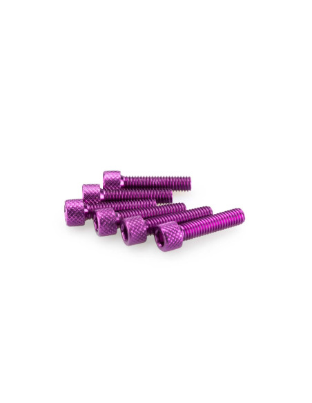 Kit de tornillos anodizados Puig M6 para parabrisas color morado