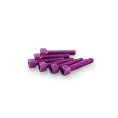 PUIG KIT DE TORNILLOS ANODIZADOS MORADO - COD. 0258L - Cabeza cilIndrica, casquillo hexagonal. BlIster de 6 piezas. TamaNo M6 x 