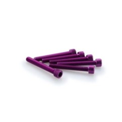 PUIG KIT DE TORNILLOS ANODIZADOS MORADO - COD. 0370L - Cabeza cilIndrica, casquillo hexagonal. BlIster de 6 piezas. TamaNo M6 x 