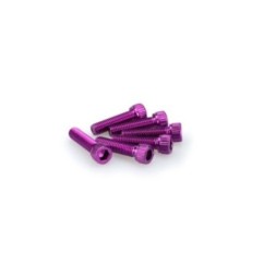 PUIG KIT DE TORNILLOS ANODIZADOS MORADO - COD. 0473L - Cabeza cilIndrica, casquillo hexagonal. BlIster de 6 piezas. TamaNo M8 x 