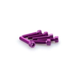 PUIG KIT DE TORNILLOS ANODIZADOS MORADO - COD. 0500L - Cabeza cilIndrica, casquillo hexagonal. BlIster de 6 piezas. TamaNo M8 x 