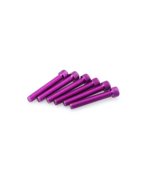 Kit de tornillos anodizados Puig M8 para parabrisas color morado