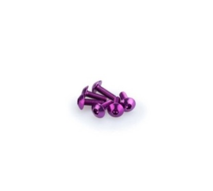 PUIG KIT DE TORNILLOS ANODIZADOS MORADO - COD. 0543L - Cabeza redonda, casquillo hexagonal. BlIster de 6 piezas. TamaNo M5 x 15 