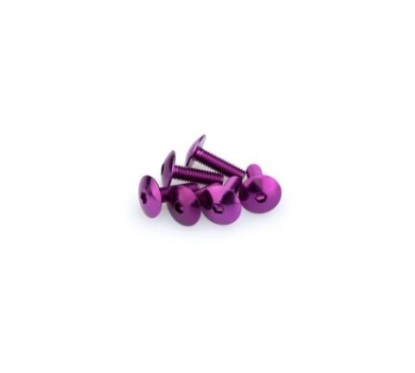 PUIG KIT DE TORNILLOS ANODIZADOS MORADO - COD. 0657L - Cabeza redonda, casquillo hexagonal. BlIster de 6 piezas. TamaNo M6 x 20 