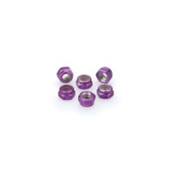 PUIG KIT DE TORNILLOS ANODIZADOS MORADO - COD. 0735L - Tuercas autoblocantes de aluminio anodizado. BlIster de 6 piezas. TamaNo 