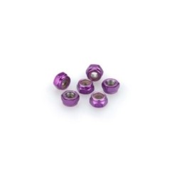 PUIG KIT DE TORNILLOS ANODIZADOS MORADO - COD. 0736L - Tuercas autoblocantes de aluminio anodizado. BlIster de 6 piezas. TamaNo 