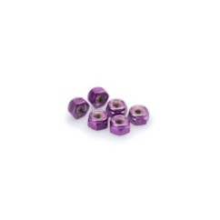 PUIG KIT DE TORNILLOS ANODIZADOS MORADO - COD. 0832L - Tuercas autoblocantes de aluminio anodizado. BlIster de 6 piezas. TamaNo 