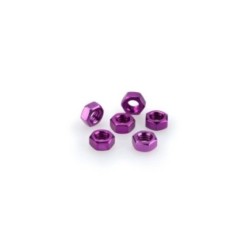 PUIG KIT DE TORNILLOS ANODIZADOS MORADO - COD. 0764L - Tuercas de aluminio anodizado. BlIster de 6 piezas. TamaNo M6.