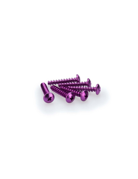 Kit de vis anodisees Puig M6 pour pare-brise couleur violette