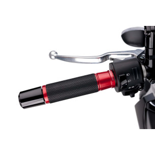 puig manopole modello ascent colore rosso lunghezza 123 mm