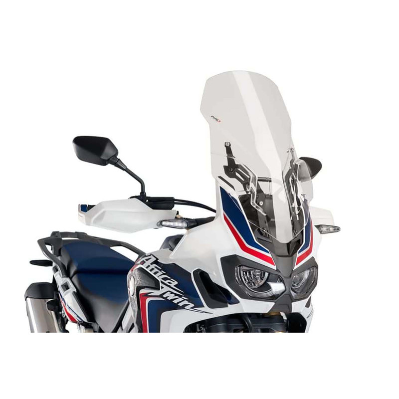 puig adjustable touring windshield for honda africa twin 16 19 transparent