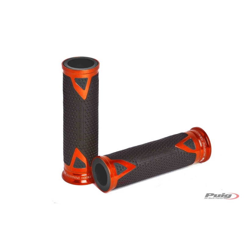 PUIG GRIPS RADIKAL HI-TECH MODEL COLOR ORANGE - COD. 6325T - Length: 119mm.