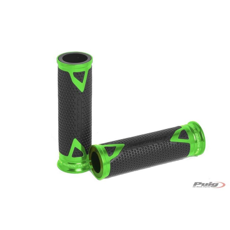 PUIG GRIPS RADIKAL HI-TECH MODEL COLOR GREEN - COD. 6325V - Length: 119mm.