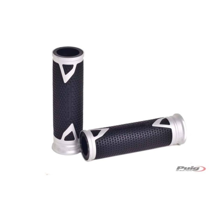 PUIG GRIPS RADIKAL HI-TECH MODEL COLOR SILVER - COD. 6325P - Length: 119mm.